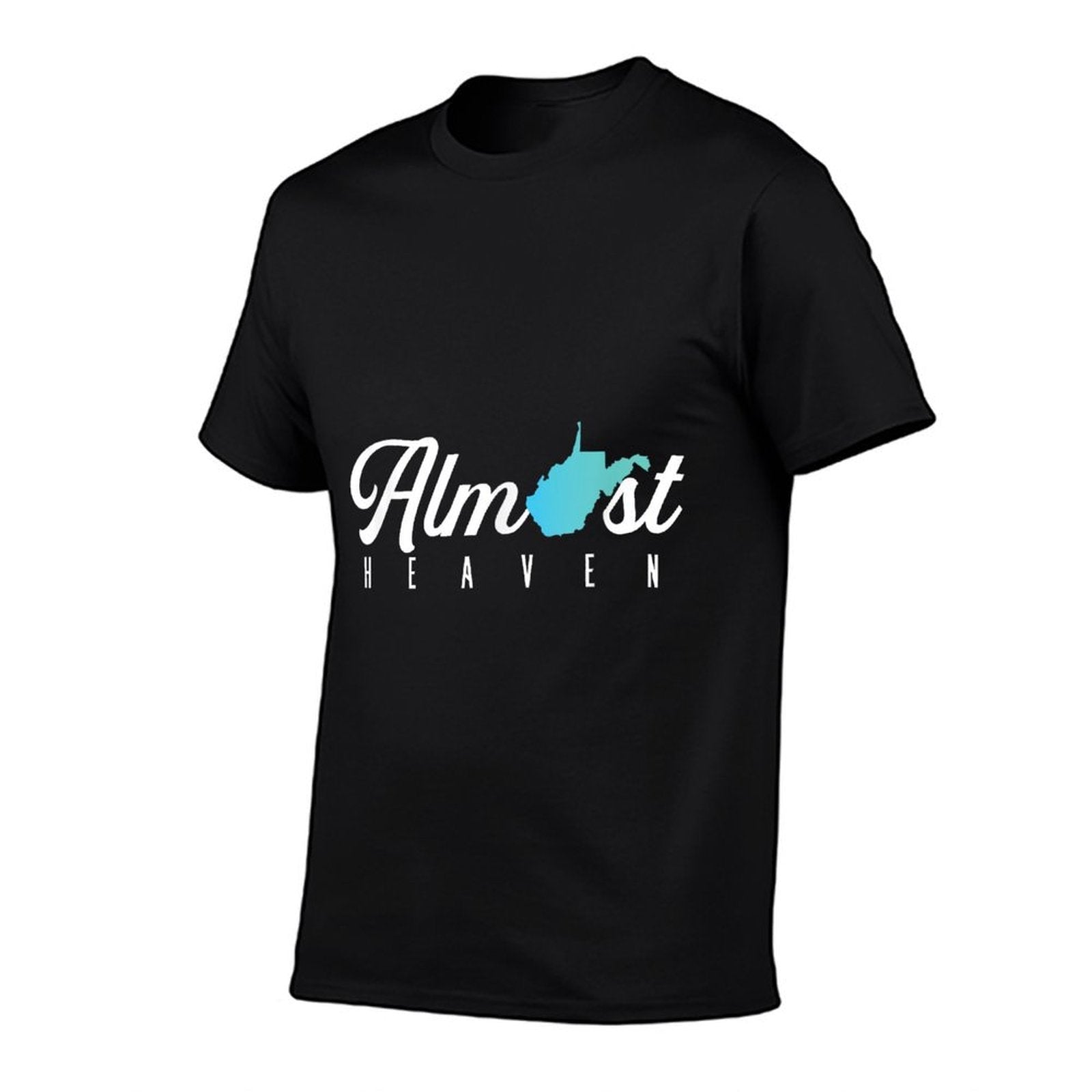 Almost Heaven West Virginia Map  American USA State  Tagless Design T-Shirt
