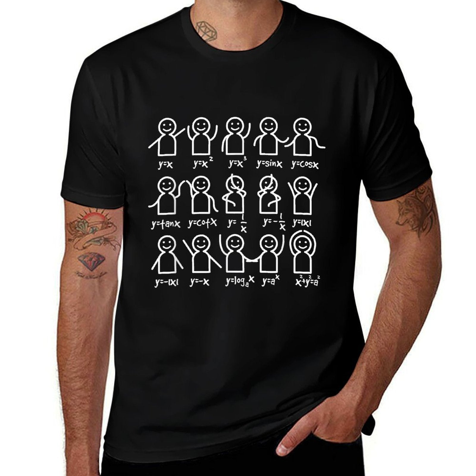 Algebra Dance Funny Graph Figures Math Equation  Graphic-printed T-Shirt